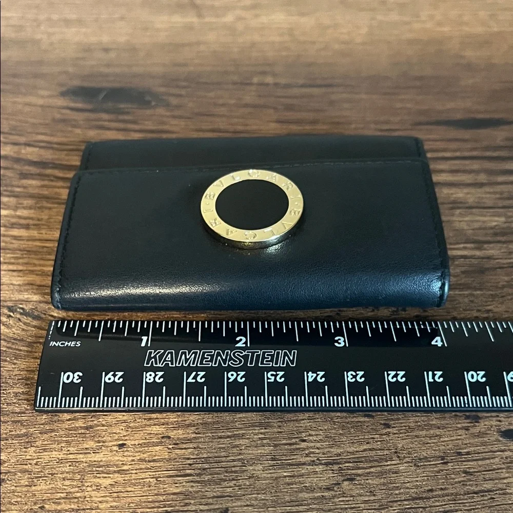 Bulgari Black Leather Key Holder